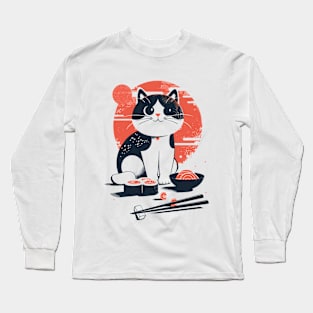 Sushi Lover Cat Long Sleeve T-Shirt